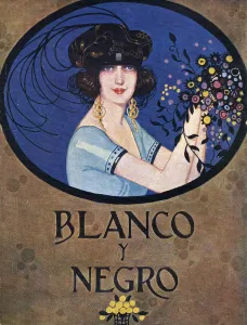Womens Prints: Blanco y Negro 1920s Spain cc portraits hats womens earrings magazines