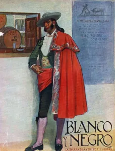 Spanish Artwork Prints: Blanco y Negro 1921 1920s Spain cc magazines matadores matadors cloaks capes