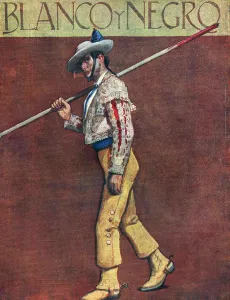 Spanish Artwork Prints: Blanco y Negro 1921 1920s Spain cc matadores matadors bull fights fighting magazines