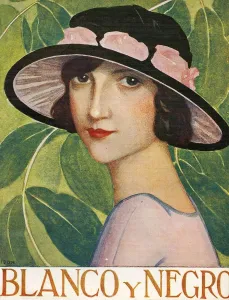 Womens Prints: Blanco y Negro 1922 1920s Spain cc hats womens portraits magazines
