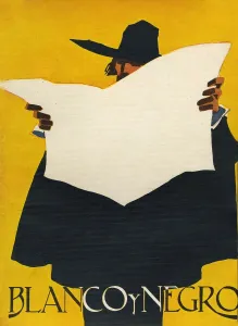 Nineteen Twenties Prints: Blanco y Negro 1929 1920s Spain cc reading newspapers magazines
