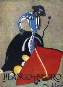 Spanish Artwork Prints: Blanco y Negro Spain cc bull fights fighting matadores matadors dangerous bulls