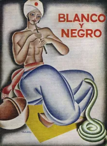 Spanish Artwork Prints: Blanco y Negro Spain cc snakes charmers magazines