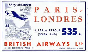 British AirwaysLa Vie Parisienne 1930s France planes fares aeroplanes