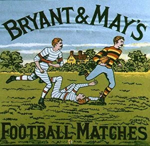 1900's Collection: Bryant and Mays 1900s UK football matches mays matchbox covers