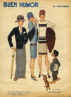 Spanish Artwork Prints: Buen Humor 1928 1920s Spain cc magazines humour flirting womens