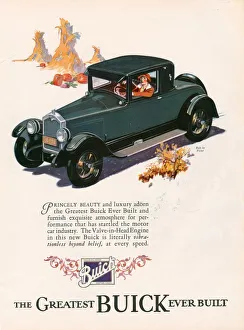 Advertising Prints: Buick 1926 1920s USA cc cars driving