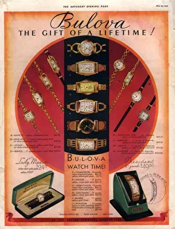 Adverti Prints: Bulova 1920s USA watches