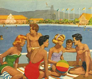 Advertising Prints: Butlins 1950s UK holidays butlins camps