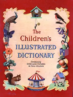 Books Prints: The Childrens Illustrated Dictionary 1940s UK mcitnt dictionaries childrens