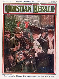 1900's Collection: Christian Herald 1904 1900s USA shopping street-sellers magazines