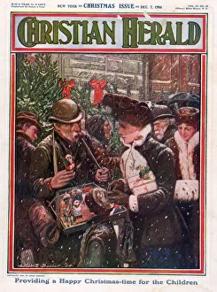 1900s Prints: Christian Herald 1904 1900s USA shopping street-sellers magazines
