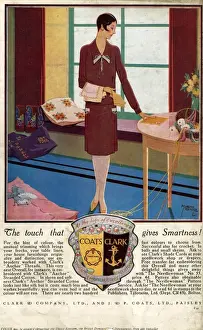 Coats and Clark 1920s UK CC womens art deco threads womens fabrics