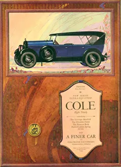 Advertising Prints: Cole 1922 1920s USA cc cars