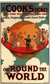 Nineteen Hundreds Prints: Cooks Thomas Cook 1904 1900s UK holidays cooks travel agents round the world