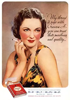 American Prints: Craven A 1937 1930s USA womens fashion cigarettes smoking