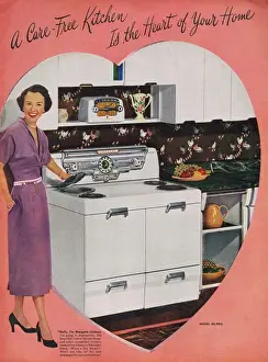 Crosleys 1950s UK cookers kitchens housewife housewives