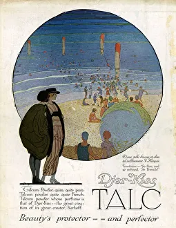 Djer-kiss 1920s USA CC talcum powder beaches