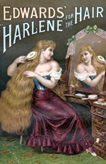1800's Collection: Edwards Harlene for Hair 1890s UK hair products womens