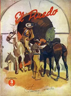 Spanish Artwork Prints: El Ruedo 1949 1940s Spain cc magazines horses matadors matadores posters