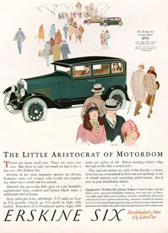 Advertising Prints: Erskine Six 1927 1920s USA cc cars