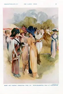 Fashion at Polo Match 1911 1910s UK cc polo spectators womens