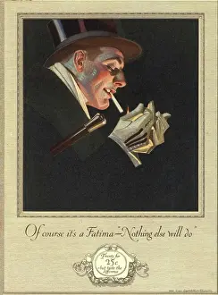 Adverti Prints: Fatima 1920s USA cigarettes smoking turkish mens evening dress Leyendecker
