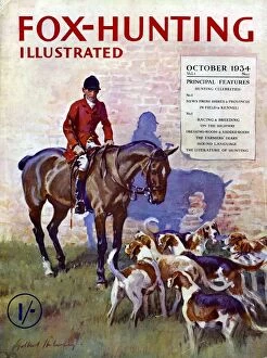 Nineteen Thirties Collection: Fox-Hunting Illustrated 1934 1930s UK fox hunting cruel sports magazines