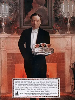 1910s Prints: G F Heublein & Bro 1910s USA club cocktails A-1 sauce waiters