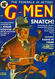 Framed Print : G-Men GMen GMen 1935 1930s USA FBI detectives pulp fiction magazines Framed Print : G-Men GMen GMen 1935 1930s USA FBI detectives pulp fiction magazines