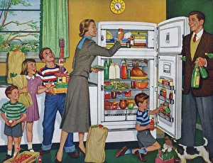 General Electric 1952 1950s USA fridges freezers housewife housewives woman women General Electric 1952 1950s USA fridges freezers housewife housewives woman women