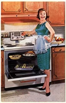Advertise Collection: Gibson Ultra 600 1950s USA cooking ovens housewife housewives kitchens appliances