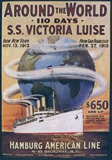 Images Dated 6th October 2008: Hamburg American Line 1912 1910s USA boats cruises around the world ships liners