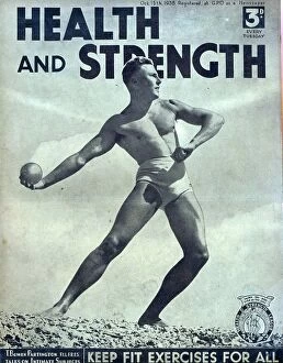 Images Dated 3rd March 2006: Health and Strength 1938 1930s UK body building fitness exercise gay magazines builders