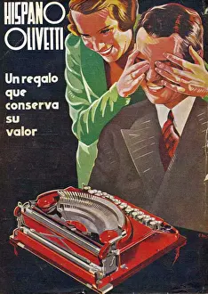 Hispano Olivetti 1935 1930s Spain cc typewriters presents gifts humour surprise