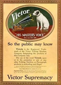 HMV Victor 1920s UK cc nipper dogs logos his masters voice masters