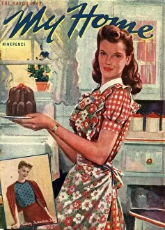 1940's Collection: My Home 1947 1940s UK cooking jelly desserts housewives housewife woman women in