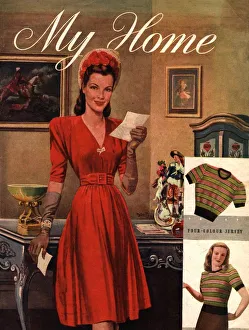 Clothes Clothing Prints: My Home 1947 1940s UK womens magazines