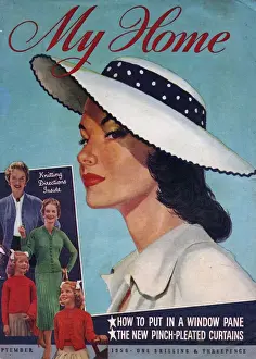 My Home 1956 1950s USA magazines womens hats portraits