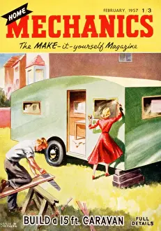 Vacations Prints: Home Mechanics 1950s UK holidays diy caravans magazines do it yourself