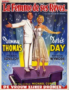 Celebrity Prints: Ill See You In My Dreams 1951 1950s France Danny Thomas, Doris Day musicals