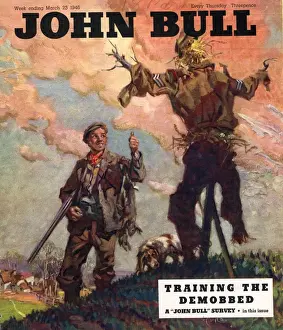 John Bull 1946 1940s UK hunting guns farmers farming scarecrows magazines farms