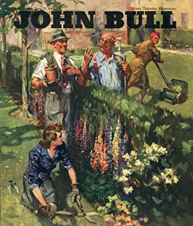 John Bull 1946 1940s UK neighbours husbands wives wife magazines gossips fences