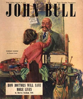 John Bull 1947 1940s UK art painting magazines