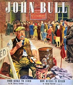 Images Dated 1st August 2008: John Bull 1947 1940s UK breakfast cooking fry-up eating food bacon and eggs restaurants