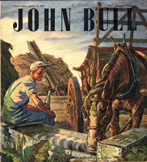 Nineteen Forties Prints: John Bull 1947 1940s UK farms farmers farming magazines