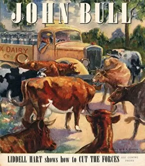 Images Dated 15th November 2004: John Bull 1947 1940s UK farms farming farmers milk cows magazines