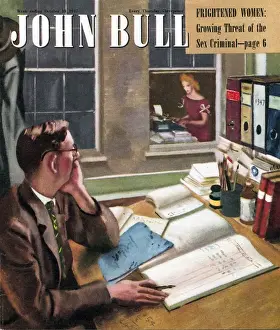 John Bull 1947 1940s UK love office situations secretaries secretary magazines
