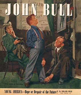 John Bull Prints: John Bull 1947 1940s UK mothers sons tailors tailoring shopping magazines clothing