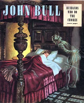 John Bull 1947 1940s UK sleep four poster beds ghosts haunted houses magazines sleeping John Bull 1947 1940s UK sleep four poster beds ghosts haunted houses magazines sleeping